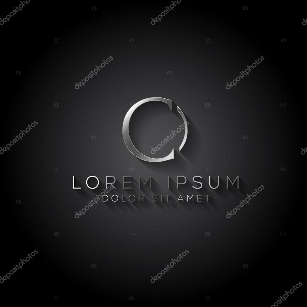 Elegant minimal letter symbol. Alphabet C  logo design. Vector illustration.