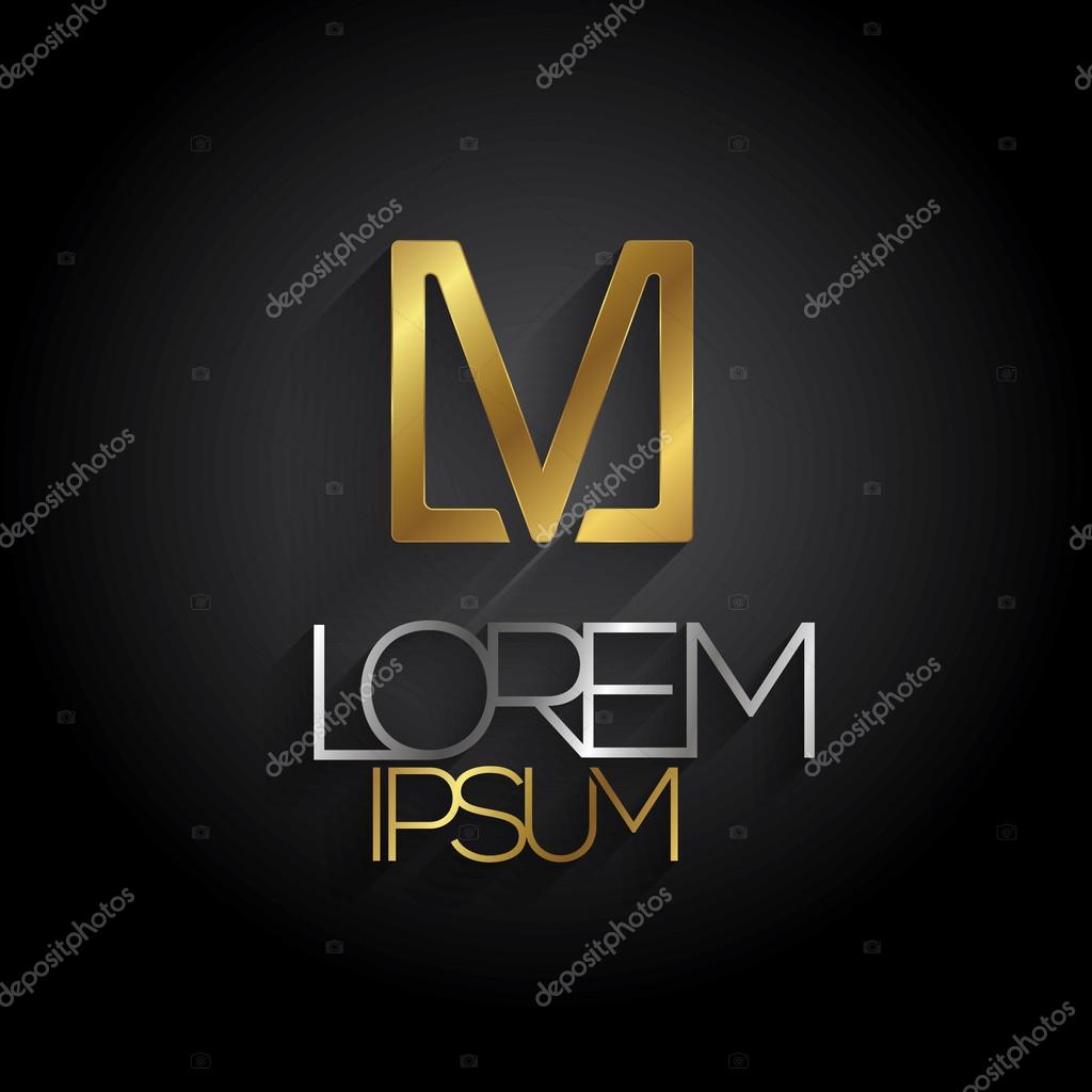 Elegant minimal letter symbol. Alphabet  V logo design. Vector illustration.