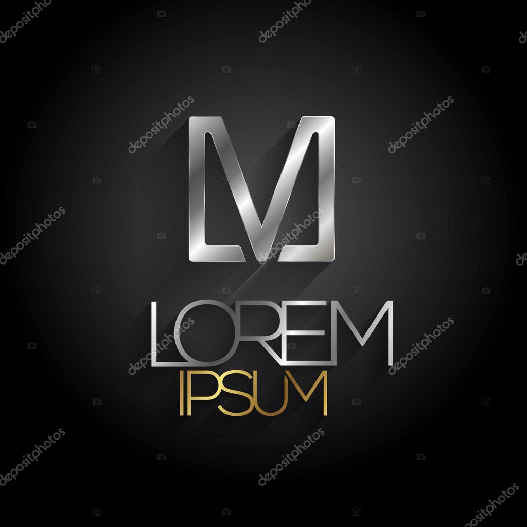 Elegant minimal letter symbol. Alphabet  V logo design. Vector illustration.