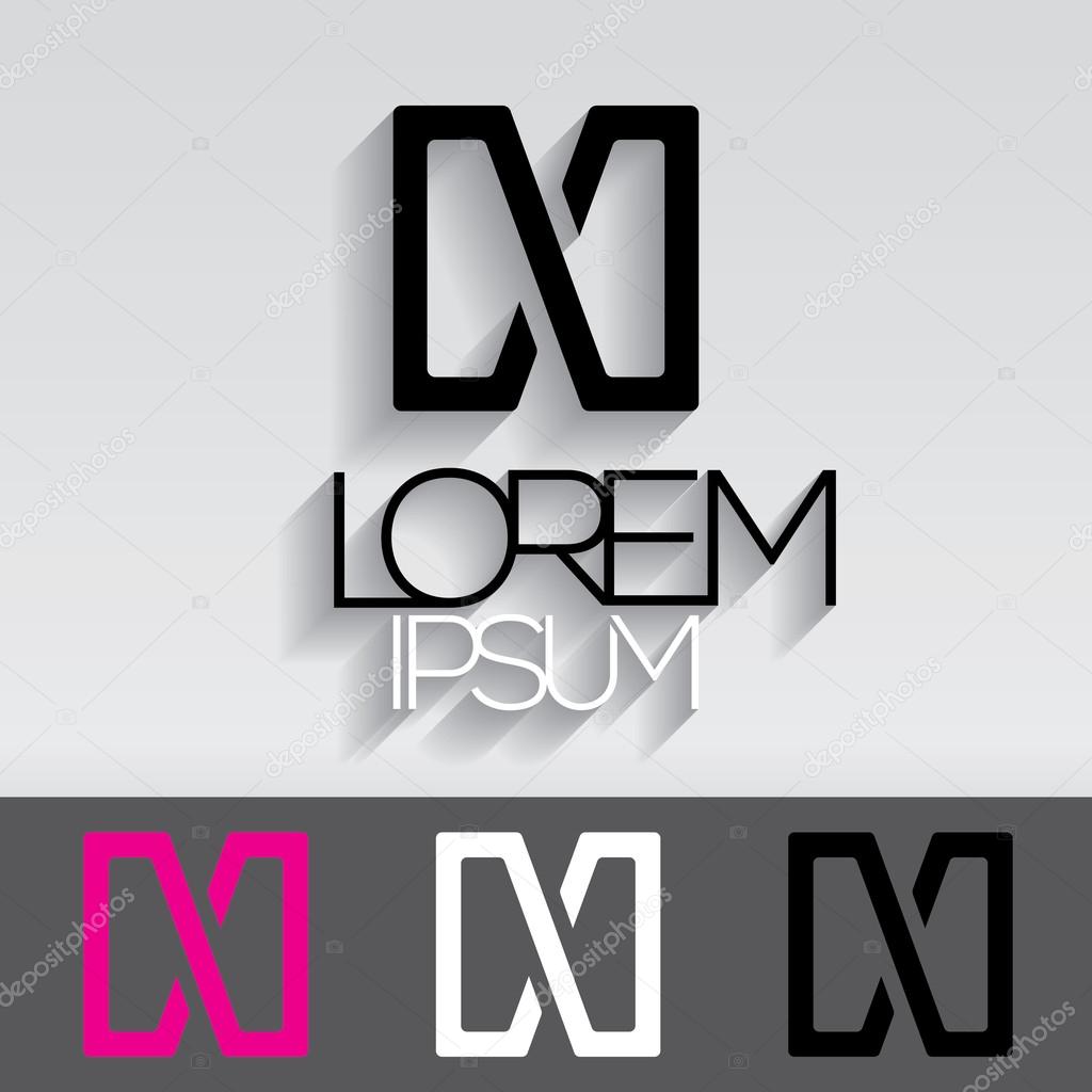 Elegant minimal letter symbol. Alphabet X  logo design. Vector illustration.