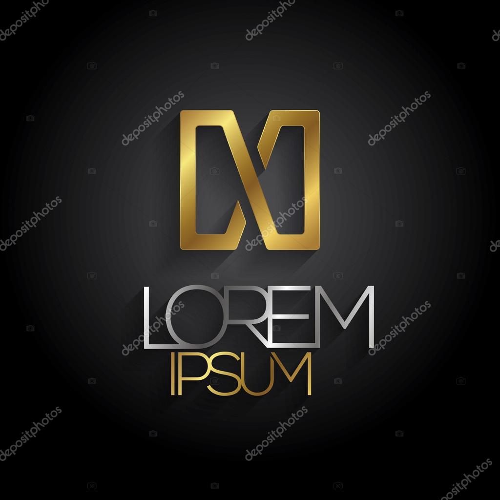 Elegant minimal letter symbol. Alphabet  X logo design. Vector illustration.