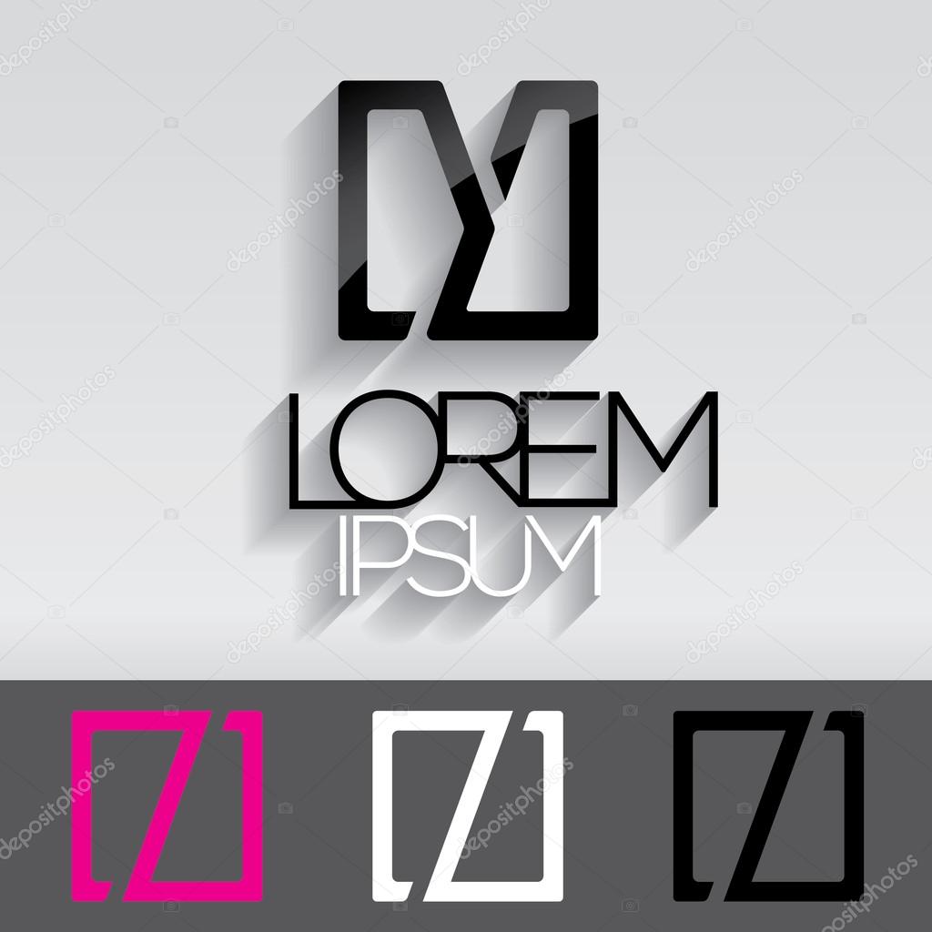 Elegant minimal letter symbol. Alphabet Y  logo design. Vector illustration.