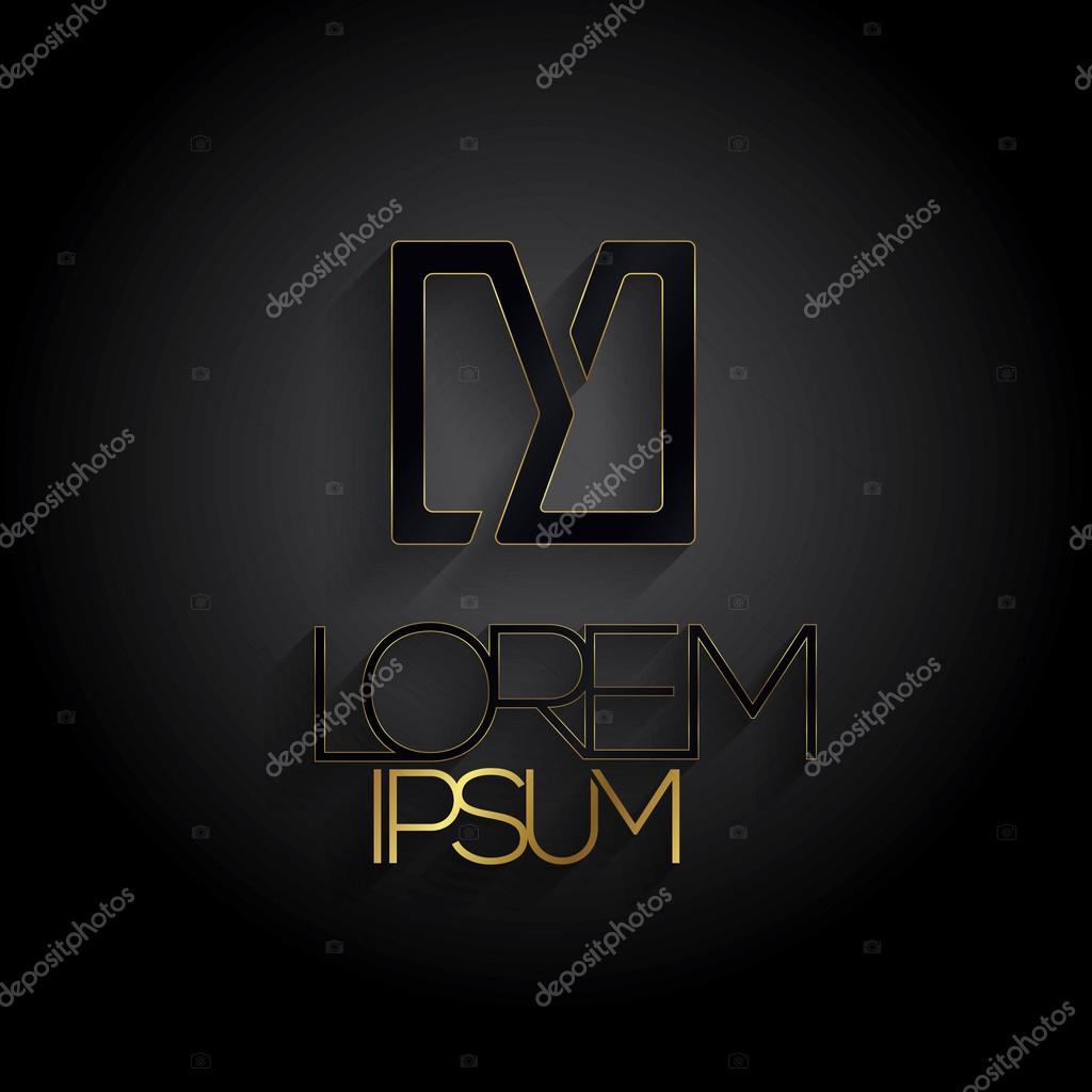 Elegant minimal letter symbol. Alphabet  Y logo design. Vector illustration.