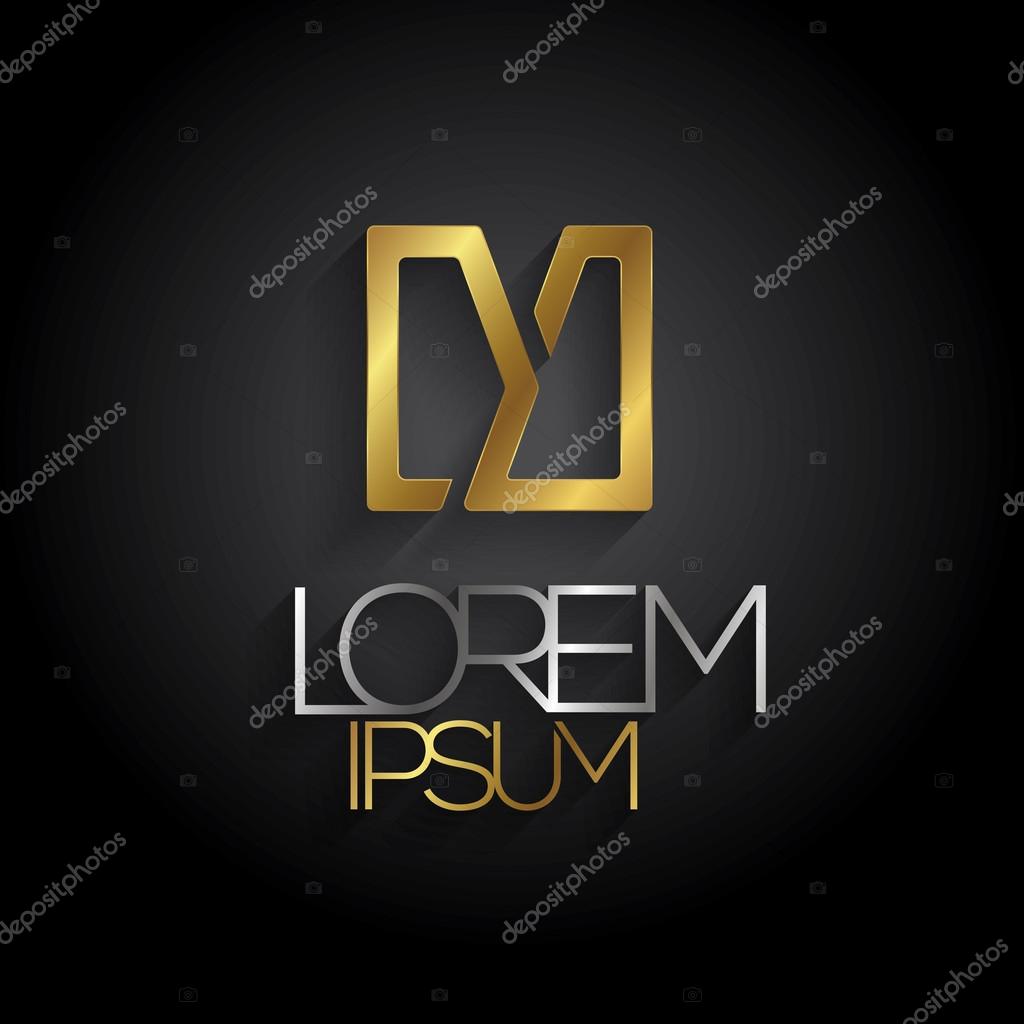 Elegant minimal letter symbol. Alphabet  Y logo design. Vector illustration.