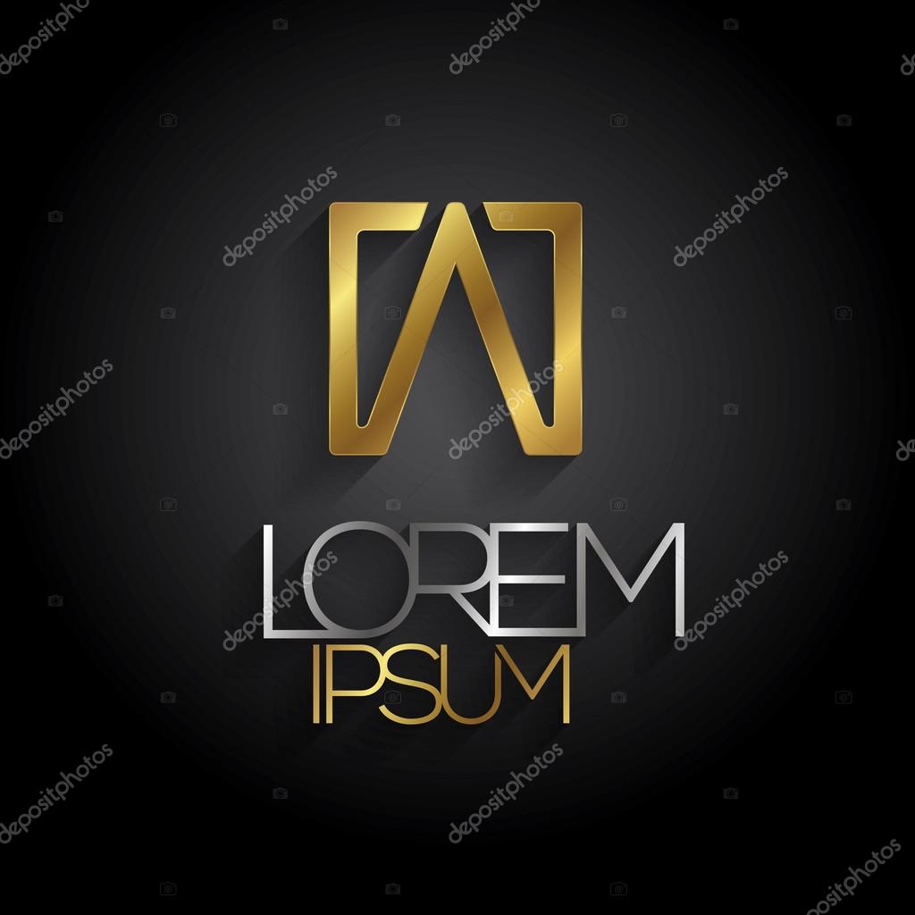 Elegant minimal letter symbol. Alphabet  A logo design. Vector illustration.