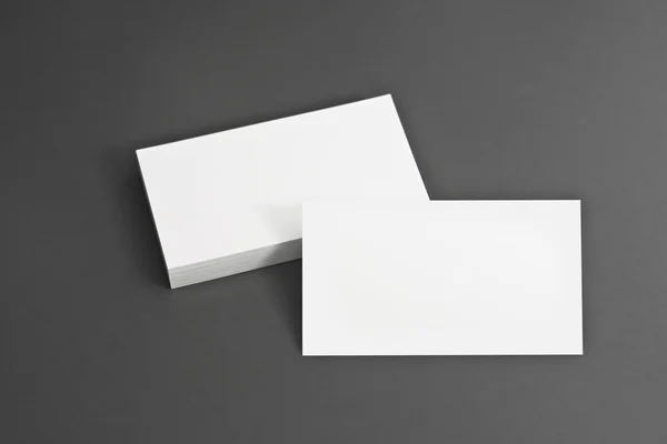 Blank corporate identity package business card with clear gray background. — Stock Photo, Image