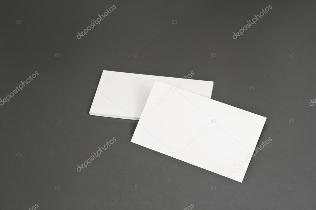 Blank corporate identity package business card with clear gray background.