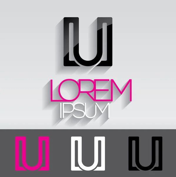 Λογότυπο της τυπογραφικής γράμμα U — Διανυσματικό Αρχείο