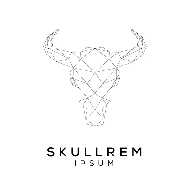 Bull face logo template — Stock Vector