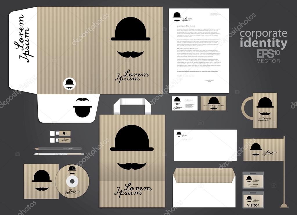 Hipster style design templates set