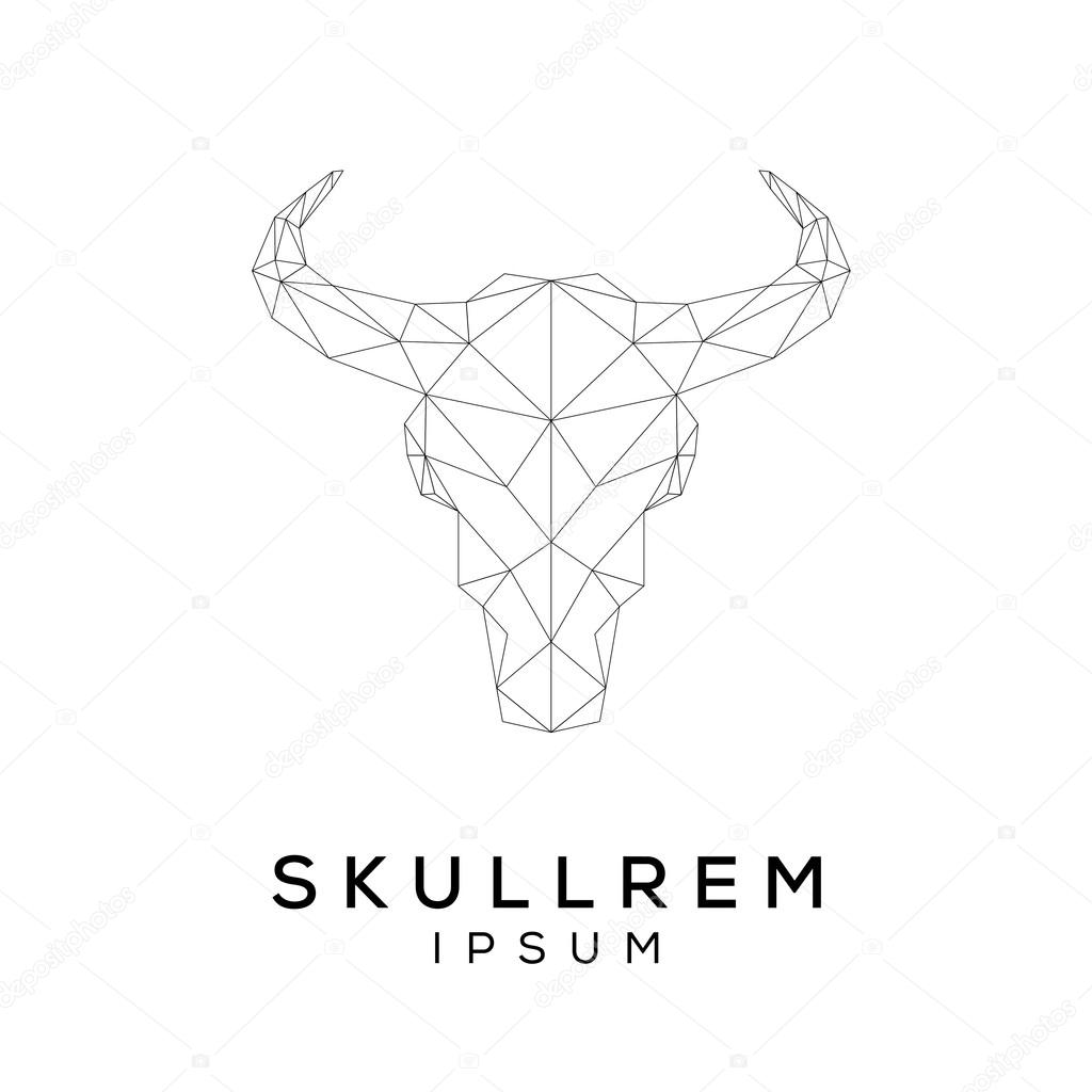 Bull face logo template