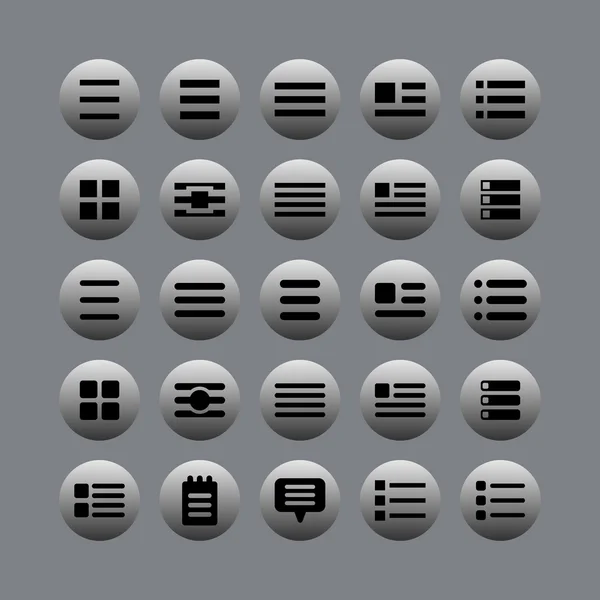 Ensemble d'icônes d'interface — Image vectorielle