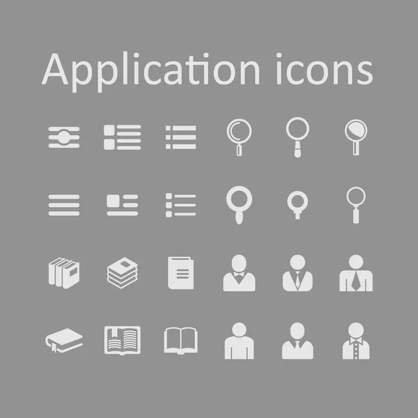 Application icons for web — Stock Vector