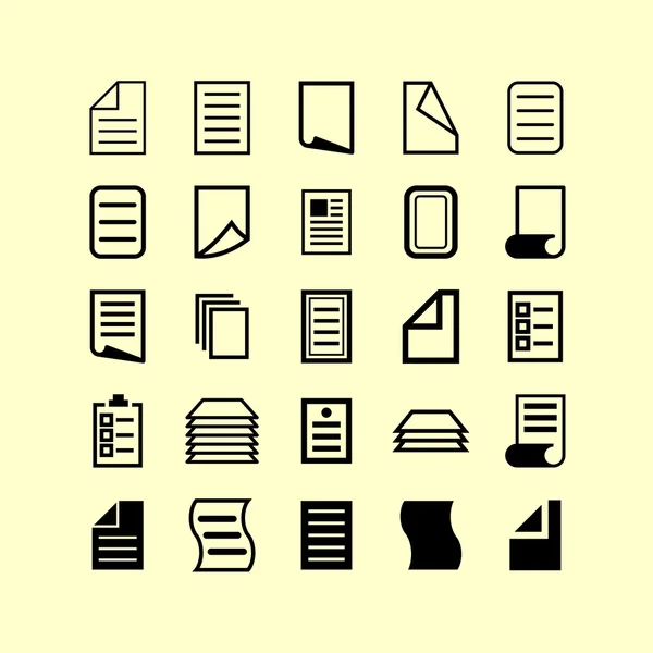 Ensemble d'icônes de document Web — Image vectorielle