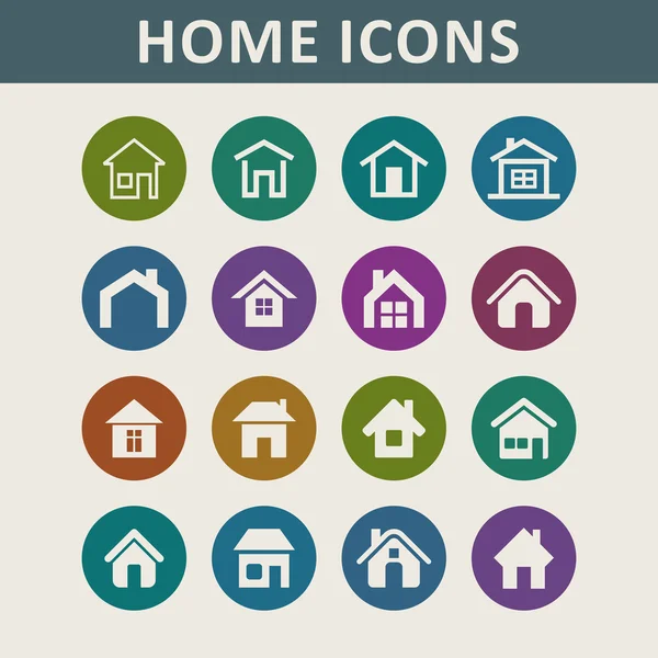 Conjunto de iconos casa — Archivo Imágenes Vectoriales