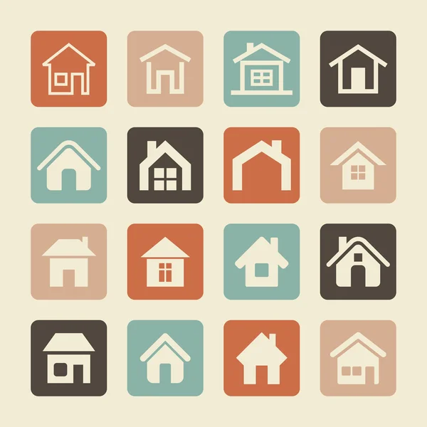 Conjunto de iconos casa — Vector de stock