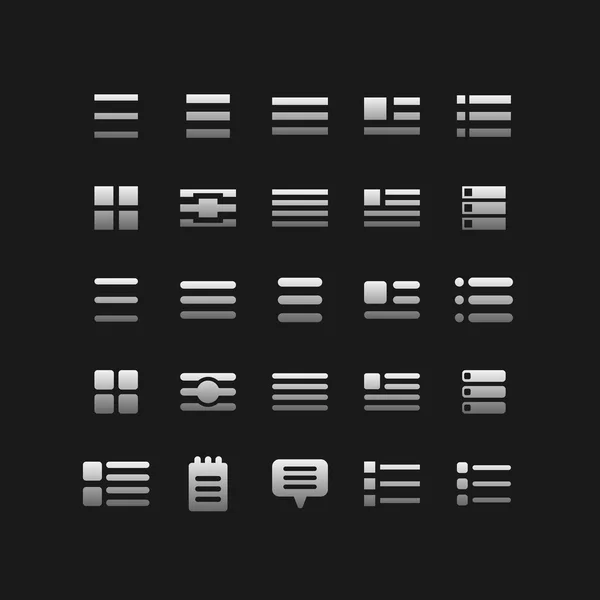 Interface pictogrammen instellen — Stockvector