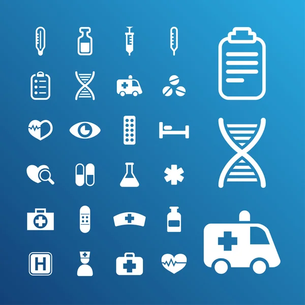 Icônes santé et médecine — Image vectorielle