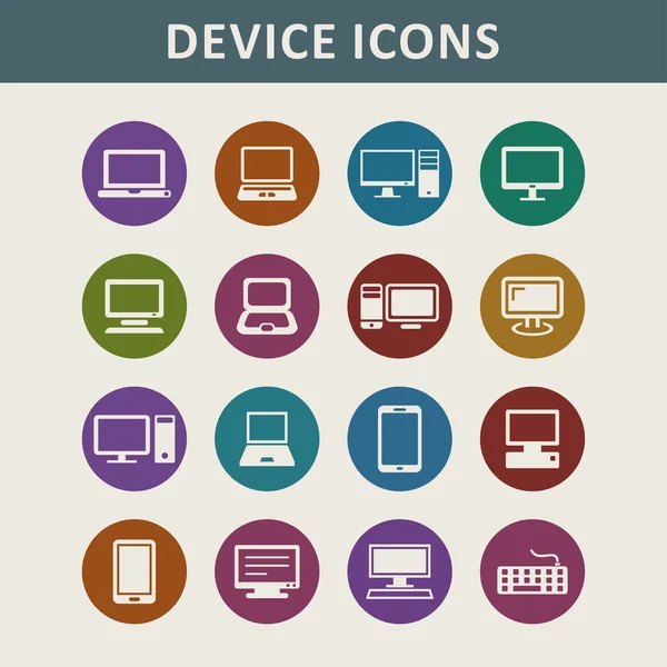 Iconos de dispositivos informáticos . — Vector de stock