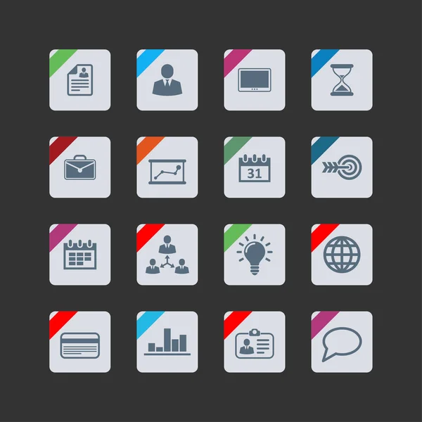 De pictogrammen van de bedrijfs van de app Vectorbeelden