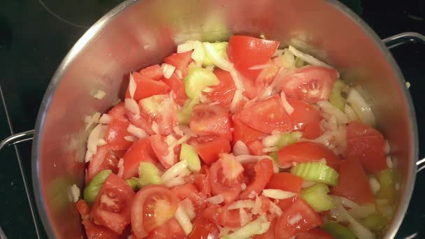Cuocere i pomodori — Video Stock