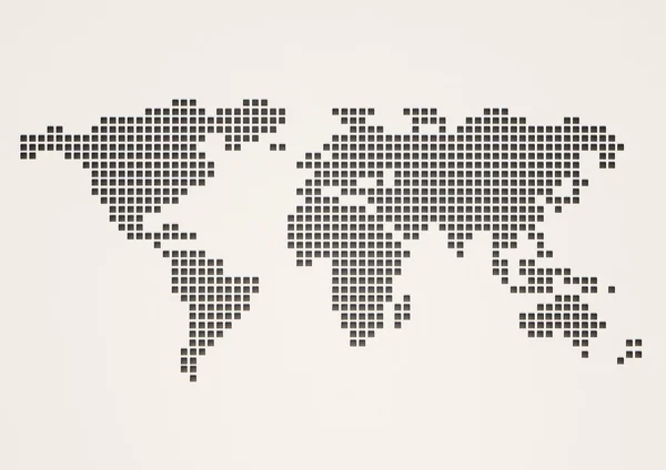 World map white and gray — Stock Photo, Image