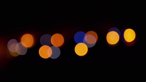 Christmas Garland of Many Blinking, Flickering luzes LED multicoloridas. 4K — Vídeo de Stock