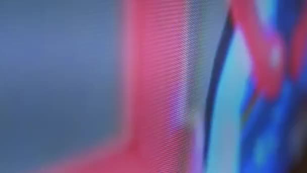 Digital Pixel Noise Effekt. Fargeforstyrrelser, skjermstriper. Retro 80-talls 90-tall – stockvideo