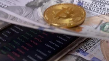 Borsa, Fiyat, Alıntılar, Mobil Uygulamada Kripto Para Birimi. 4K