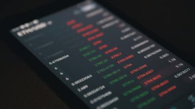 Borsa, Kripto Para Birimi Fiyatı, Alıntılar, Akıllı Telefon Ekranındaki Numaralar