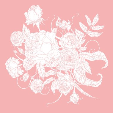 Vektör Pastel çiçek