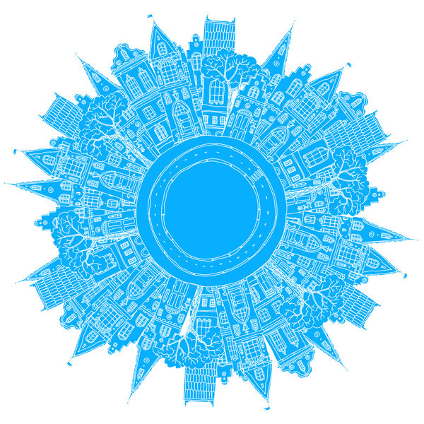 Набор силуэтов дома
