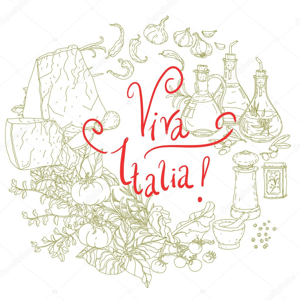 Olasz konyha étlap — stock vektor © mashabr #116124632