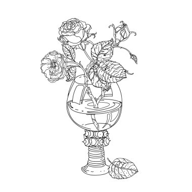 Natürmort kitap antistress tarzı boyama