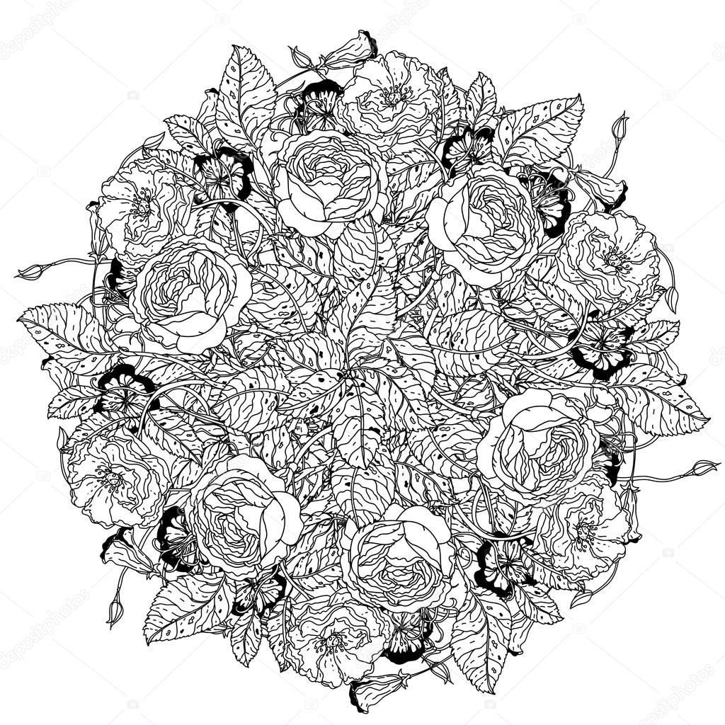Natura morta da colorare libro stile antistress Frutta disegni