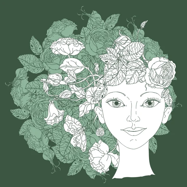Kadın güzellik illüstrasyon vektör