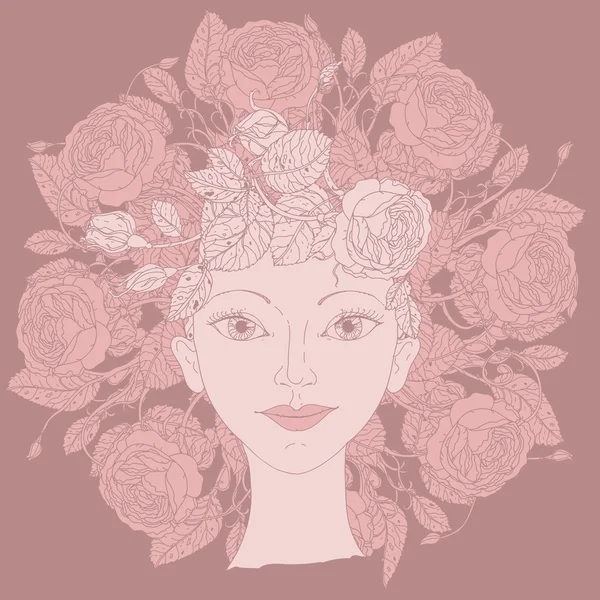Kadın güzellik illüstrasyon vektör