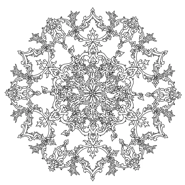 Cirkel julgranskulor ornament. — Stock vektor