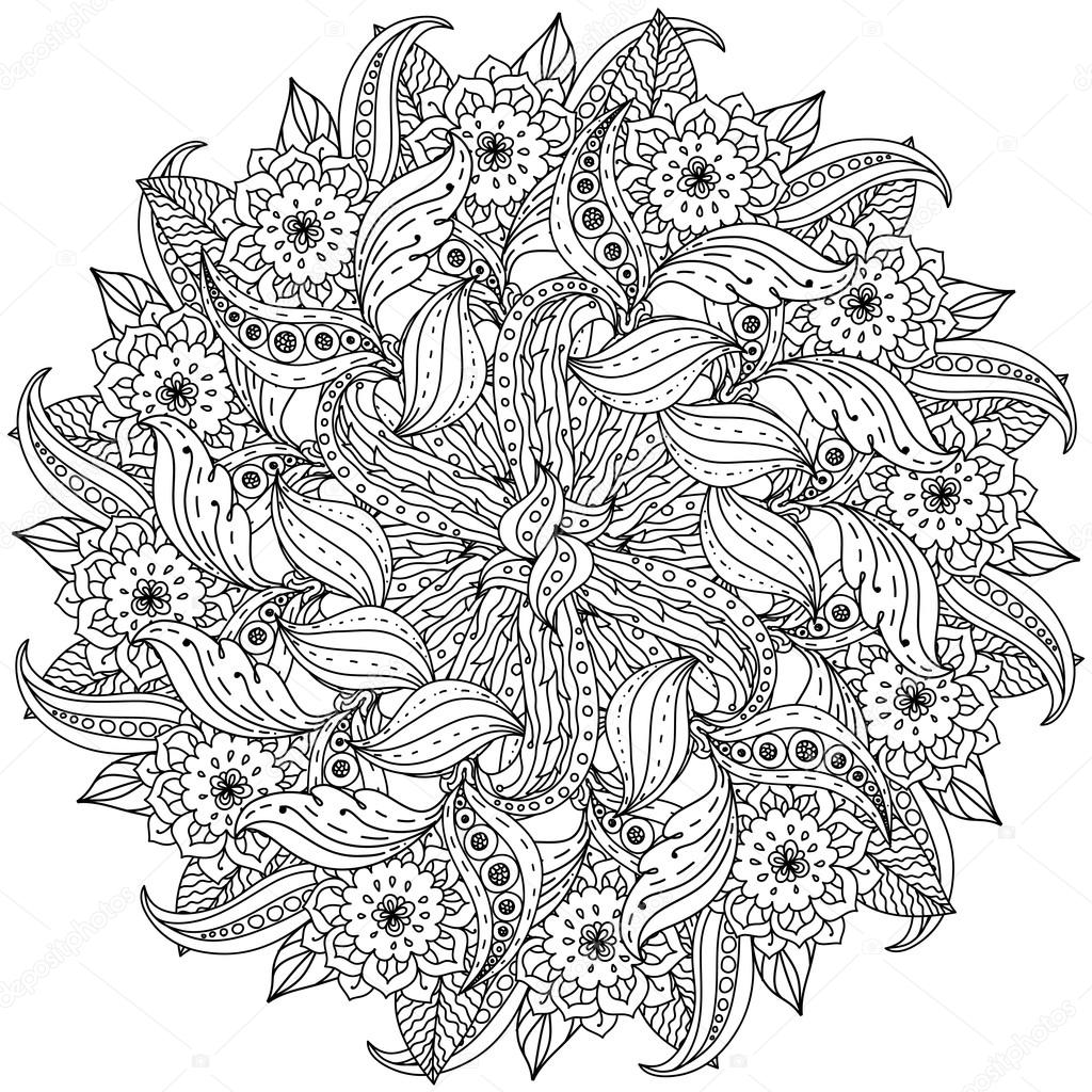 coloring book antistress style picture