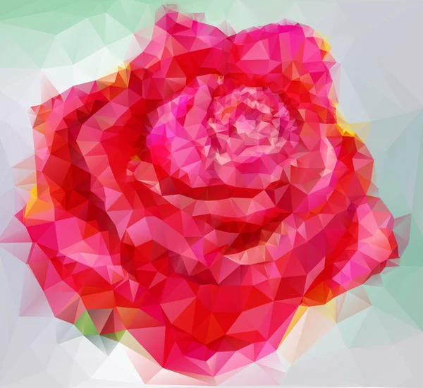 Triangular style rose — Stock Vector