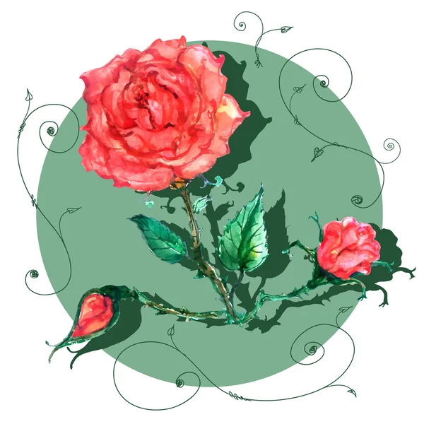 Троянда в старому стилі — стоковий вектор