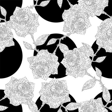 sorunsuz polka dot ve güller