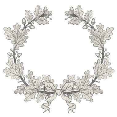Download Oak Leaf Wreath Free Vector Eps Cdr Ai Svg Vector Illustration Graphic Art