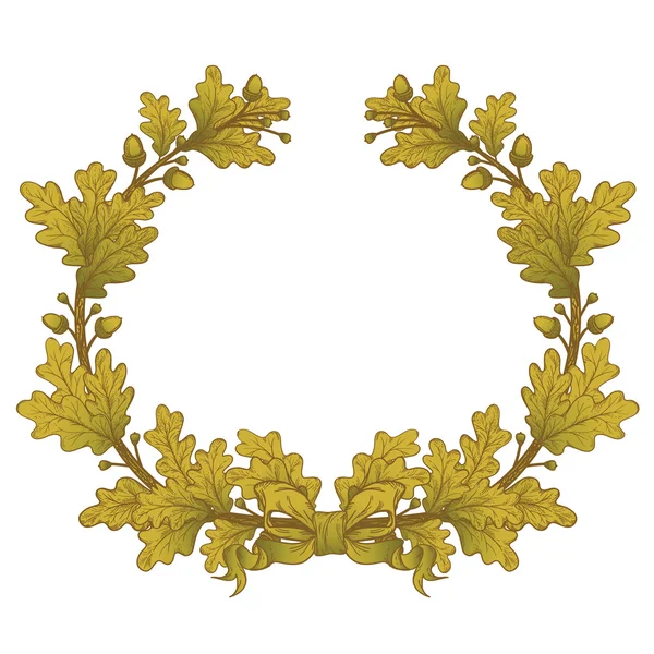 Couronnes de chêne doré — Image vectorielle