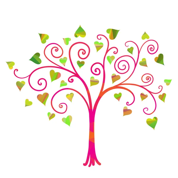 Árbol de amor vector — Vector de stock