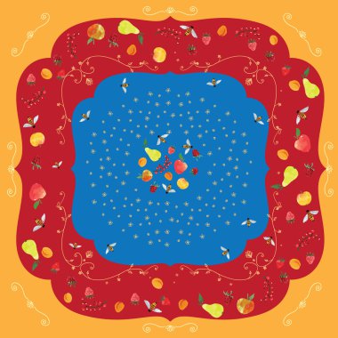 süsleme, üzerinde meyve esaslı