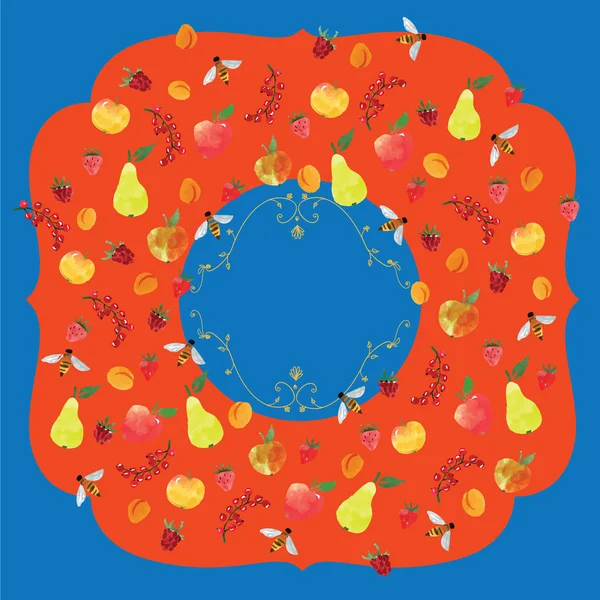 Ornement, à base de fruits — Image vectorielle