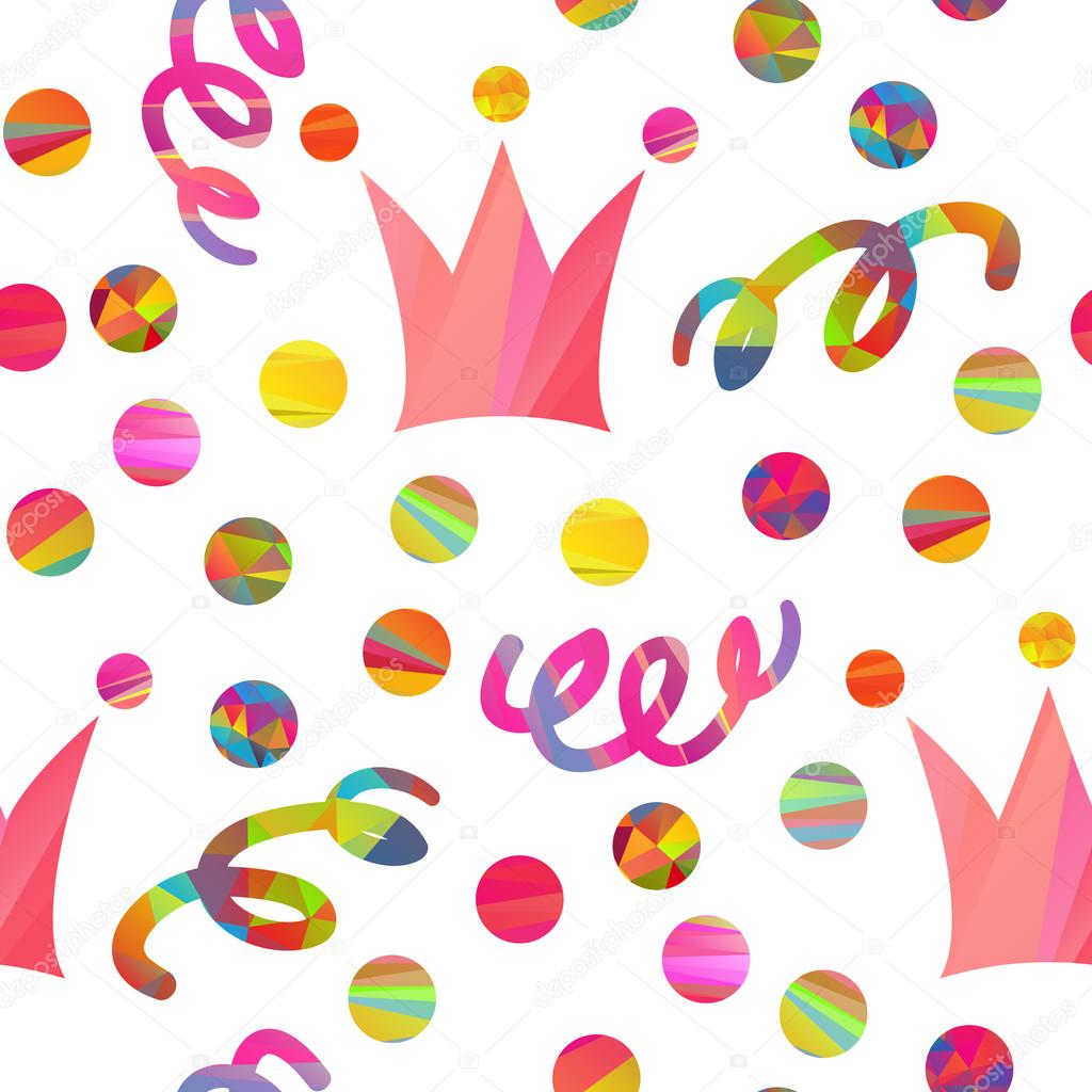 seamless pattern with carnival crown