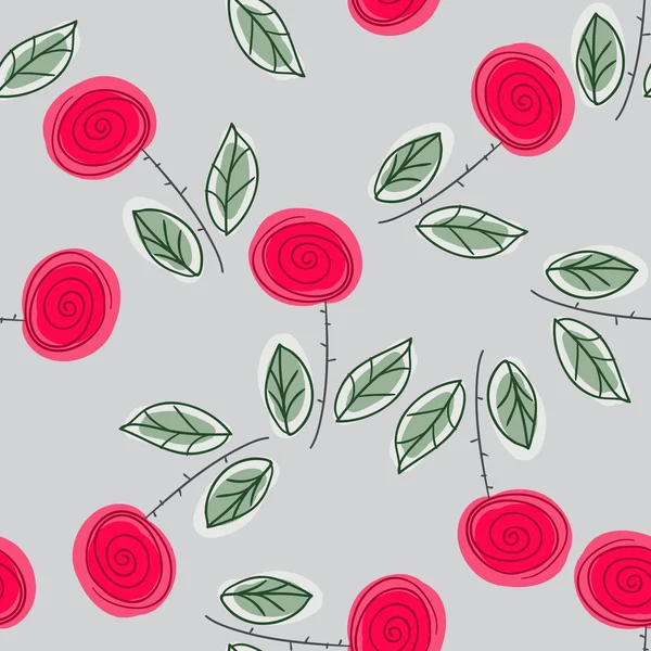 Endless rose pattern — Stock Vector