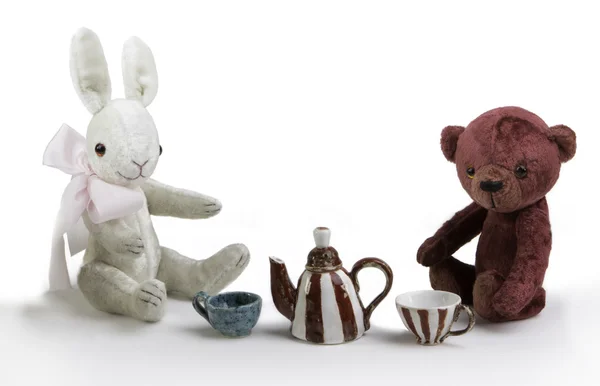 Toy rabbit and bear — Stock Photo, Image